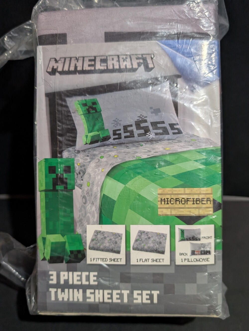New Minecraft 3 Piece Twin Sheet Set